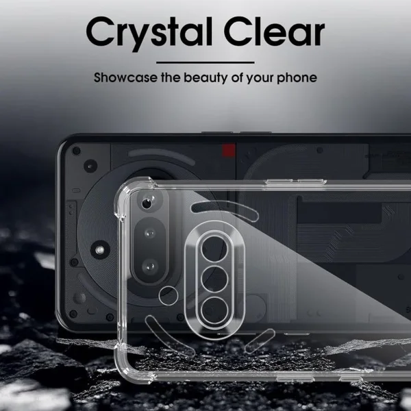 Techsuit Shockproof Silicone Case for Nothing Phone 3a, Transparent 4