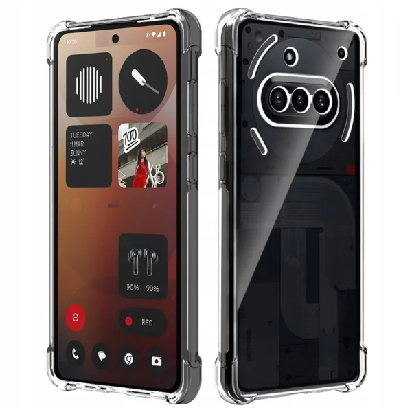 Techsuit Shockproof Silicone Case for Nothing Phone 3a, Transparent 1