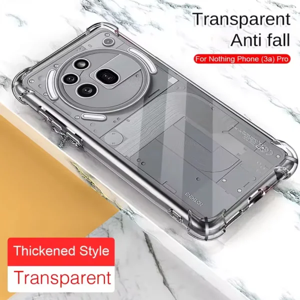 Силиконов калъф Techsuit Shockproof за Nothing Phone 3a Pro, Прозрачен 2