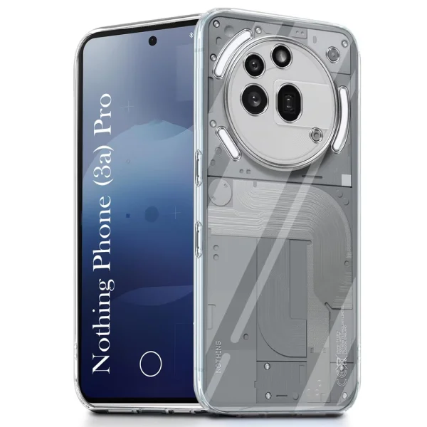 Techsuit Silicone Case for Nothing Phone 3a Pro, Transparent 4