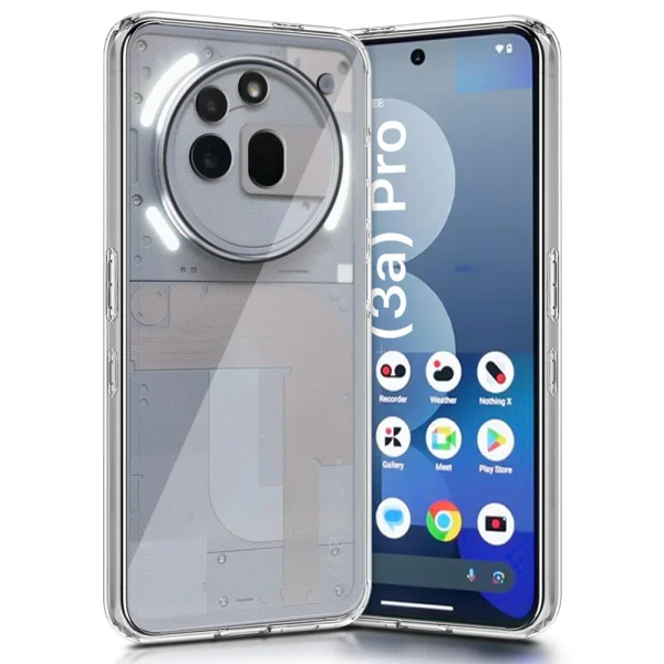 Techsuit Silicone Case for Nothing Phone 3a Pro, Transparent 2