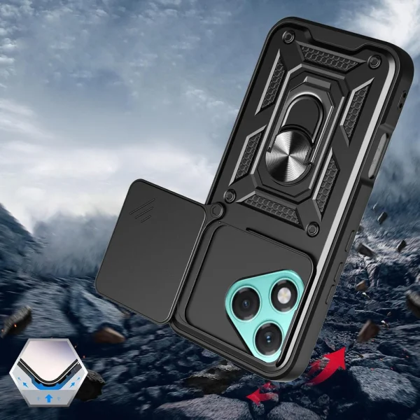 Удароустойчив калъф Techsuit CamShield за Huawei Honor 400 Lite, Черен 2