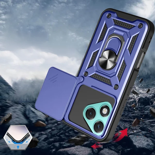 Shockproof Case Techsuit CamShield for Huawei Honor 400 Lite, Blue 2