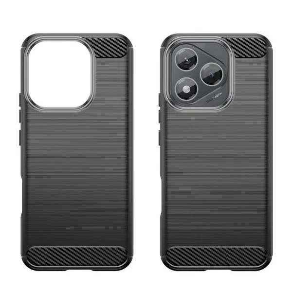 Techsuit Carbon Fibre Brushed Silicone Case for Honor 400 Lite, Black 2