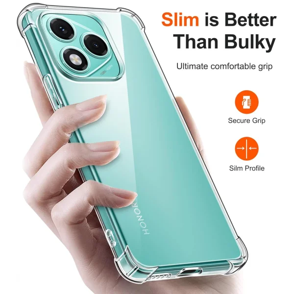 Techsuit Shockproof Silicone Case for Honor 400 Lite, Transparent 3