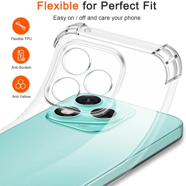 Techsuit Shockproof Silicone Case for Honor 400 Lite, Transparent 4