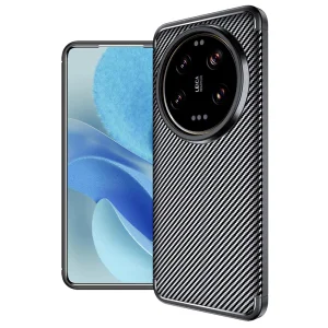 Силиконов калъф Carbon Fiber Texture за Xiaomi 15 Ultra, Черен