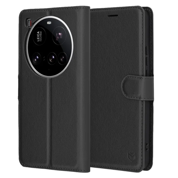 Калъф тефтер Techsuit Leather Folio за Xiaomi 15 Ultra, Черен 4