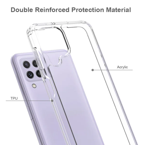 Удароустойчив калъф Anti-drop за Samsung Galaxy A22 4G, Прозрачен 2