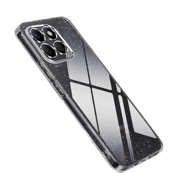 Силиконов калъф Techsuit SparkleSkin за Honor X8c, Прозрачен 2
