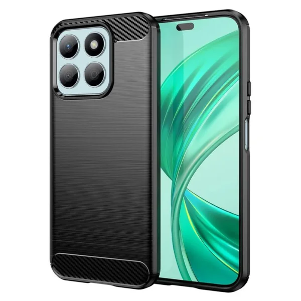 Силиконов Калъф Techsuit Carbon Fibre Brushed за Honor X8c, Черен 1
