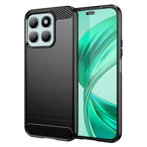 Силиконов Калъф Techsuit Carbon Fibre Brushed за Honor X8c, Черен