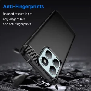 Силиконов Калъф Techsuit Carbon Fibre Brushed за Honor X8c, Черен 3