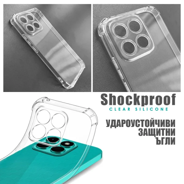 Techsuit Shockproof Silicone Case for Honor X8c, Transparent 3