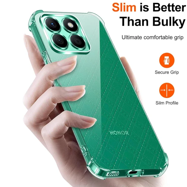 Techsuit Shockproof Silicone Case for Honor X8c, Transparent 2