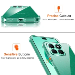 Techsuit Shockproof Silicone Case for Honor X8c, Transparent 4