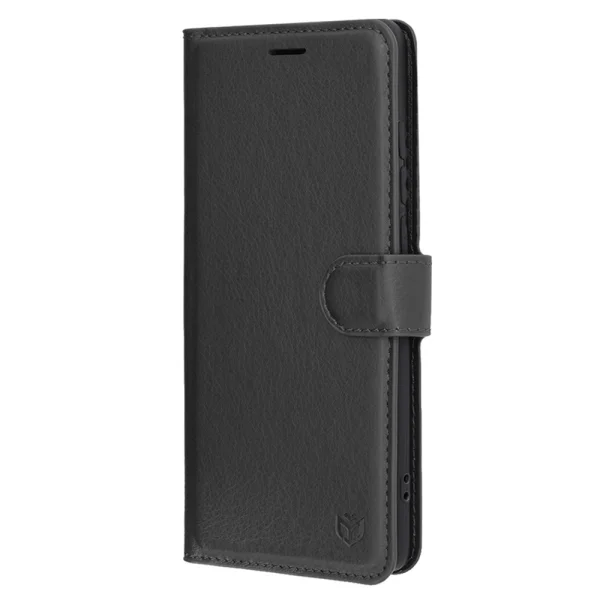 Калъф тефтер Techsuit Leather Folio за Motorola Edge 60 / Edge 60 Fusion, Черен 1