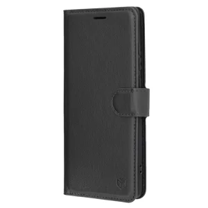 Калъф тефтер Techsuit Leather Folio за Motorola Edge 60 / Edge 60 Fusion, Черен