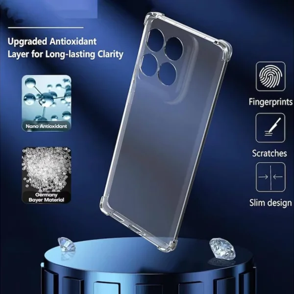 Techsuit Shockproof Silicone Case for Motorola Edge 60 / Edge 60 Fusion, Transparent 2