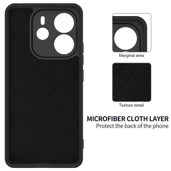 Silicone case Lite Strap for Xiaomi Redmi Note 14 4G, Black 6