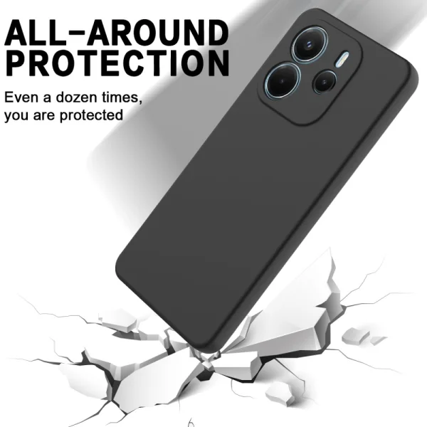 Silicone case Lite Strap for Xiaomi Redmi Note 14 4G, Black 3