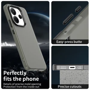 Shockproof Matt Case for Xiaomi Redmi Note 14 4G, Black 5