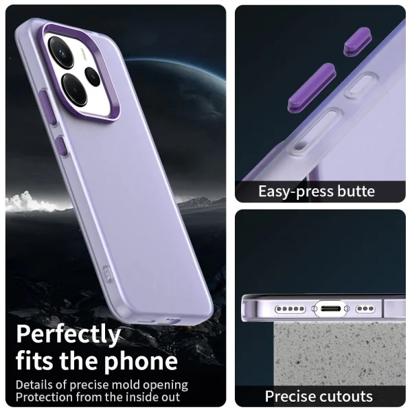Удароустойчив калъф Shockproof Matt за Xiaomi Redmi Note 14 4G, Лилав 5
