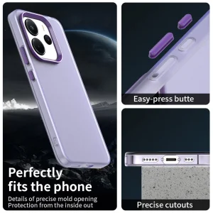 Удароустойчив калъф Shockproof Matt за Xiaomi Redmi Note 14 4G, Лилав 5