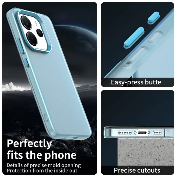 Shockproof Matt case for Xiaomi Redmi Note 14 4G, Blue 4