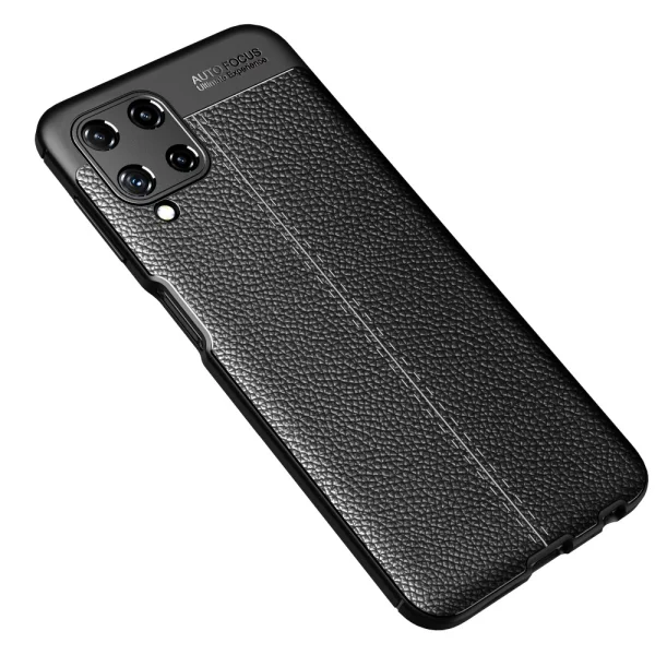 Силиконов калъф Litchi за Samsung Galaxy A22 4G, Черен 3