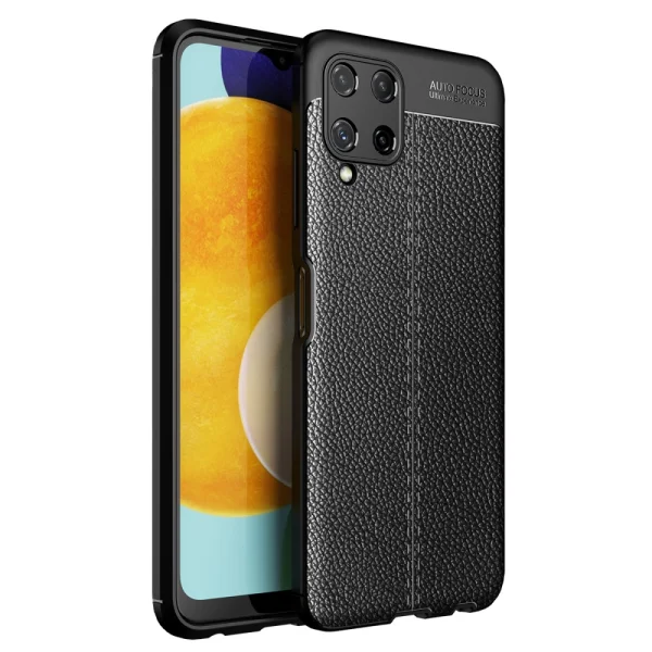 Силиконов калъф Litchi за Samsung Galaxy A22 4G, Черен 1