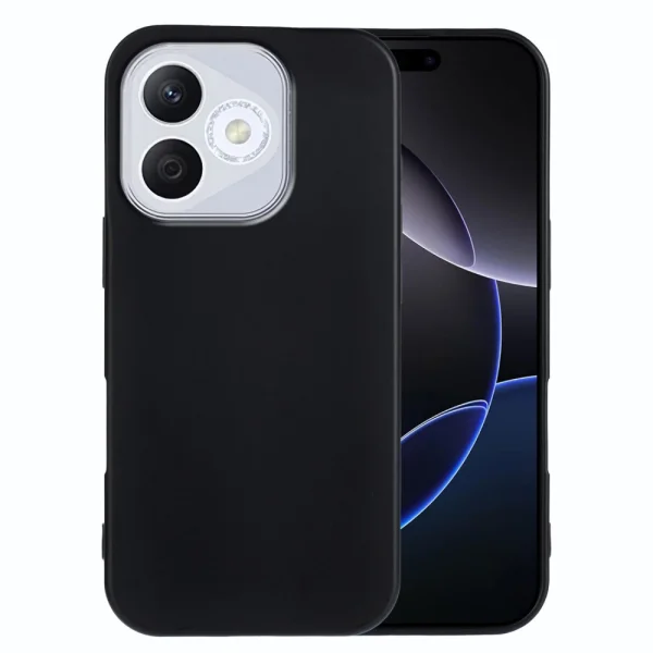 Soft Matte Silicone Case for Huawei Honor 400 Lite, Black 1