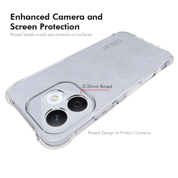 ENKAY Anti-Drop Silicone Case for Huawei Honor 400 Lite, Transparent 3