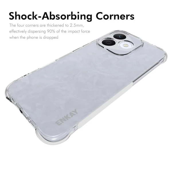 ENKAY Anti-Drop Silicone Case for Huawei Honor 400 Lite, Transparent 2