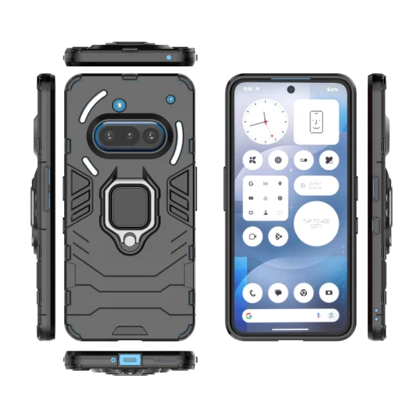 Shockproof Case Hybrid Cover for Nothing Phone (3a), Black 4