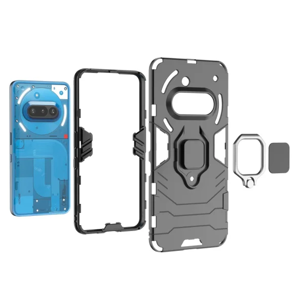 Shockproof Case Hybrid Cover for Nothing Phone (3a), Black 3