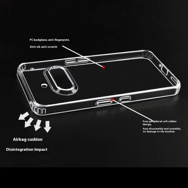 Удароустойчив калъф Drop-resistant за Nothing Phone (3a), Прозрачен 4