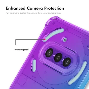 Силиконов калъф Anti Shock Enkay за Nothing Phone (3a), Лилав-син 4