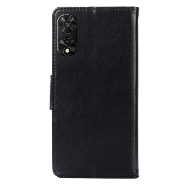 Crazy Horse Leather Wallet Case for TCL 505, Black 6