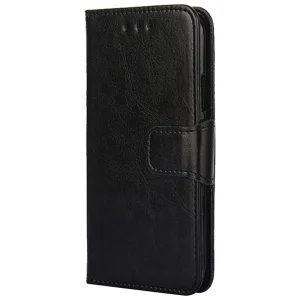 Crazy Horse Leather Wallet Case for TCL 505, Black 5
