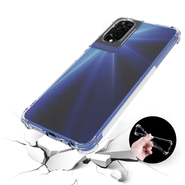 Силиконов калъф Anti Shock за TCL 505, Прозрачен 3
