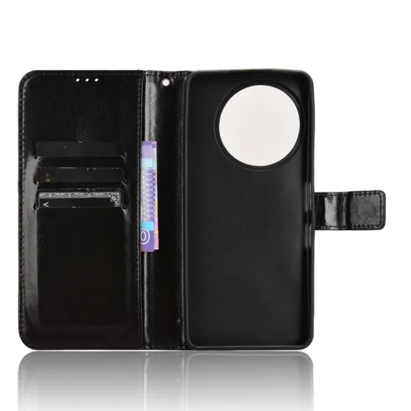 Crazy Horse Wallet Case for TCL 50 Pro Nxtpaper 5G, Black 4