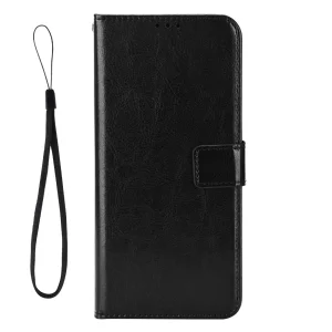 Crazy Horse Wallet Case for TCL 50 Pro Nxtpaper 5G, Black 5