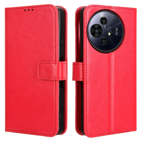 Калъф Тефтер Crazy Horse за TCL 50 Pro Nxtpaper 5G, Червен 1