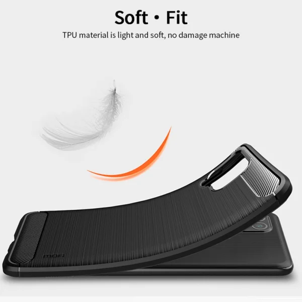 Силиконов Калъф MOFI Carbon Fiber за Samsung Galaxy A22 4G, Черен 3