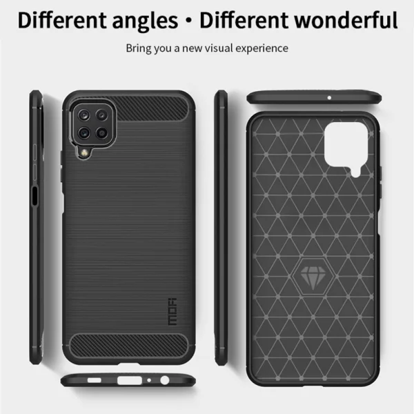 Силиконов Калъф MOFI Carbon Fiber за Samsung Galaxy A22 4G, Черен 5