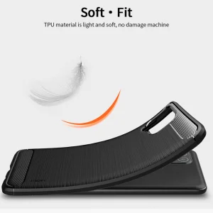 Силиконов Калъф MOFI Carbon Fiber за Samsung Galaxy A22 4G, Черен 3