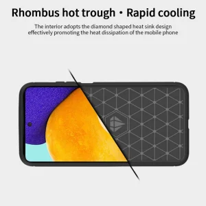Силиконов Калъф MOFI Carbon Fiber за Samsung Galaxy A22 4G, Черен 4