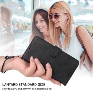 Wallet Stand Leather wallet case for Honor 400 Lite, Black 4
