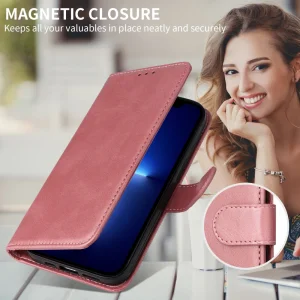 Wallet Stand Leather Book Case for Honor 400 Lite, Pink 6